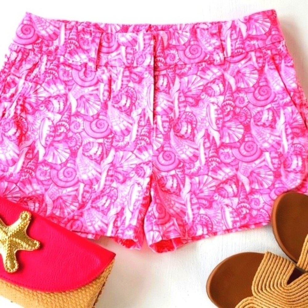 VINEYARD VINES PINK SHELLS ALLOVER SHORTS SZ 4